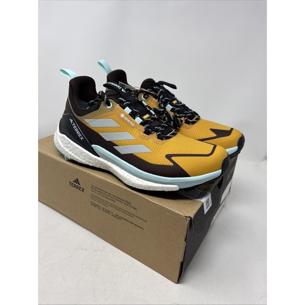Adidas Terrex Free Hiker 2 Low GTX Gore-Tex Hiking Shoes Yellow Womens 8